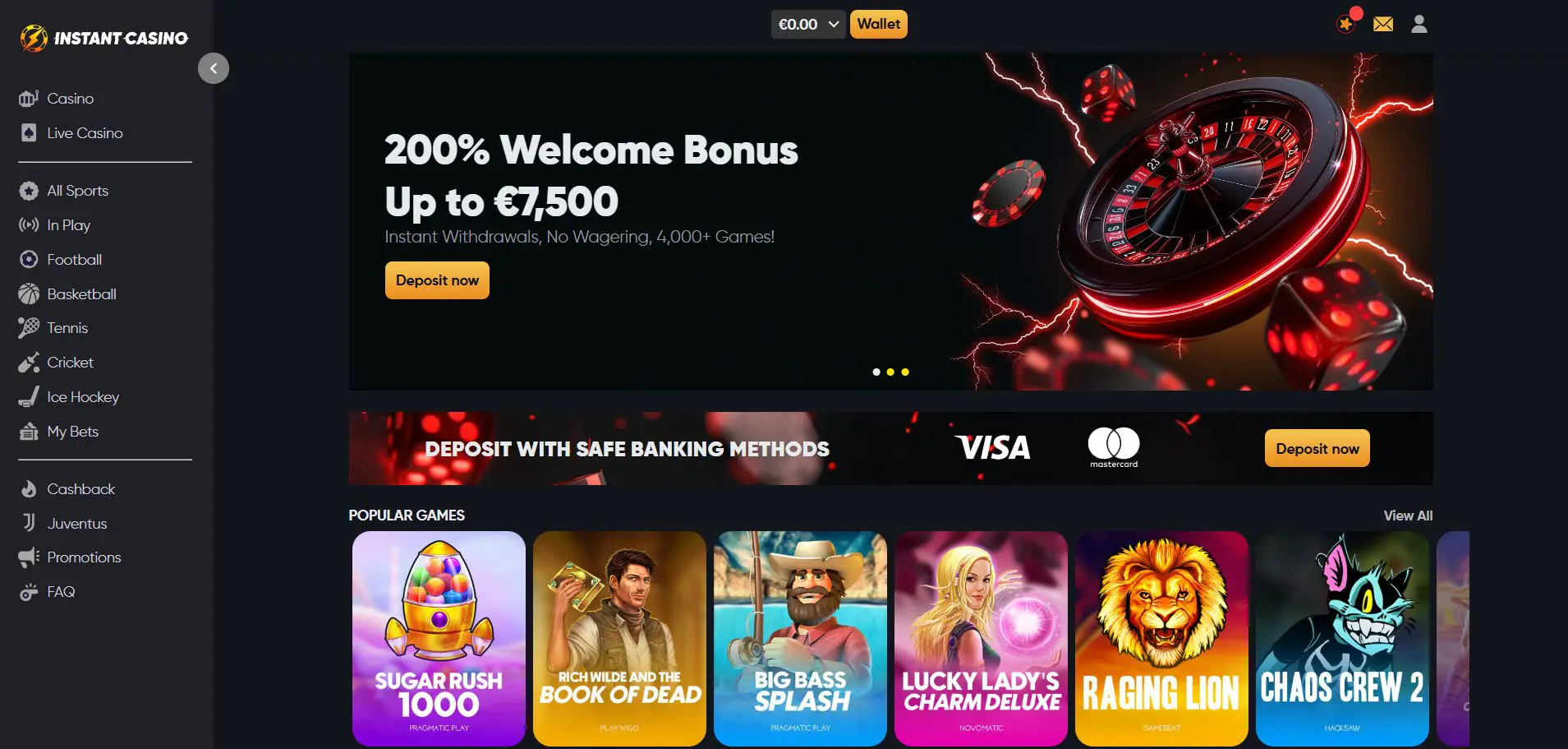Instant Casino: Meld je Aan en Speel Meteen